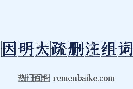 因明大疏删注组词是什么意思的图片